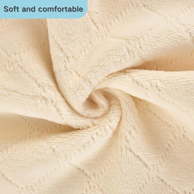 ALAZA Dish Towels Kitchen Cleaning Cloths Super Absorbent Lint Free Bar Tea Soft Towel Kitchen Accessories Set of 6, 11"x11"