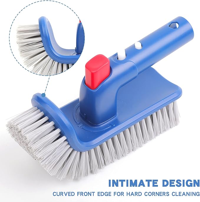 Sepetrel Pool Brush Head for Cleaning Walls,Steps & Corners,Rotatable Hand Scrub Brushes,for Inground/Above Ground Swimming Pool,Spa, Bathroom, Hot Tub, Kitchen
