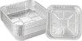 10pack- 8 x 8 Aluminum foil Pans Disposable Heavy Duty Square baking Cake Pan, Cooking Tins Homemade Breads Oven Pan, Baking cake Roasting Pans