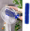 Extended Reach Fan Cleaning Brush Deep Access Duster for Ceiling Fan Blades & Vents Cleaner Tool (Blue)