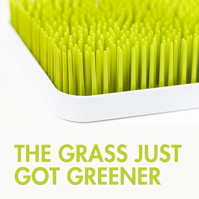 Boon Grass Countertop Drying Rack Bundle - Includes Grass, Stem, and Twig - Capacity for 4 Baby Bottles and Baby Accessories - Baby Bottle-Feeding Supplies - 9.5 x 9.5 x 3