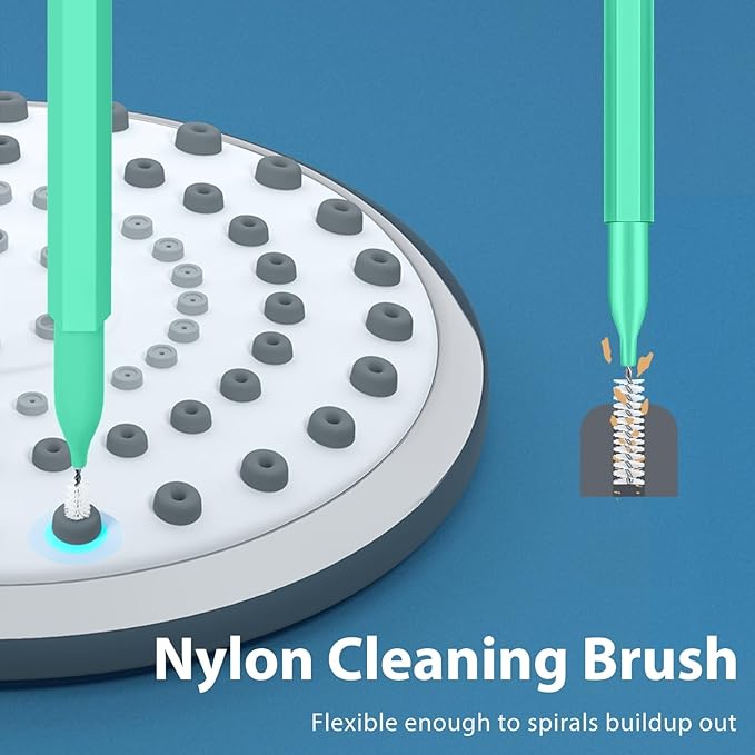Shower Head Cleaner Tools, Multiple-Size Shower Head Cleaning Brush Picks for Showerhead Small Hole Nozzle, Green