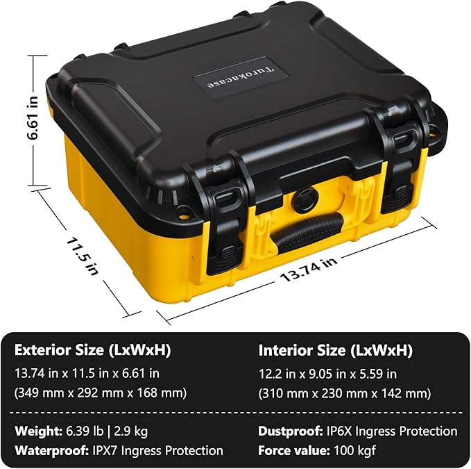 Case for Dewalt Battery, Hard Storage Organizer Box for 12V/20V/60V Battery and Charger, Adjustable Dividers, Durable Protective, Case Only