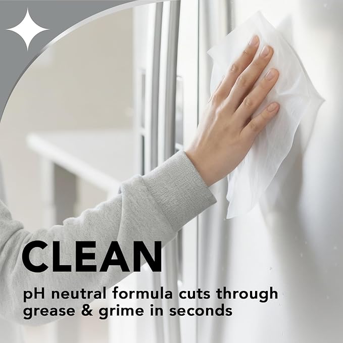 Weiman Stainless Steel Cleaner and Polish Wipes Bundle with Microfiber Cloth-Removes Fingerprints, Water Marks and Grease from Appliances - Works Great on Refrigerators, Ovens, and Grills,Grey
