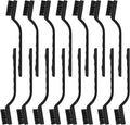 15 Pcs Mini Nylon Wire Brush Set for Cleaning Welding Slag Rust, Wire Bristle Scratch Brush Set, Curved Handle Brushes