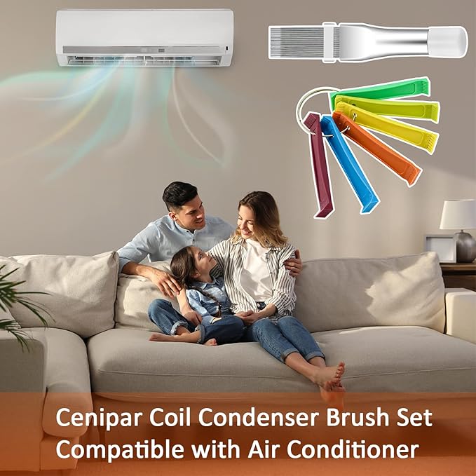Cenipar Air Conditioner Condenser Fin Comb Set 2PCS Include FCR6 Fin Comb and Metal Radiator Fin Comb Compatible with Air Conditioner HVAC Fin Comb Straightener ﻿