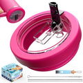 30oz Flip Straw Leak Proof Lid for Stanley Quencher,30 oz Tumbler Lid Replacement for Stanley Cup Accessories,No Spill Silicone Tumbler Lids with Cleaning Brush Set (Fuchsia)