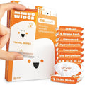 Impossibly Compact Travel Wipes - 99.5% Water - Safe for Sensitive Skin & Hypoallergenic, Resealable, Thick & Durable - For Adults, Kids & Baby Care - Unscented, 20 Pack Total 120 Wipes