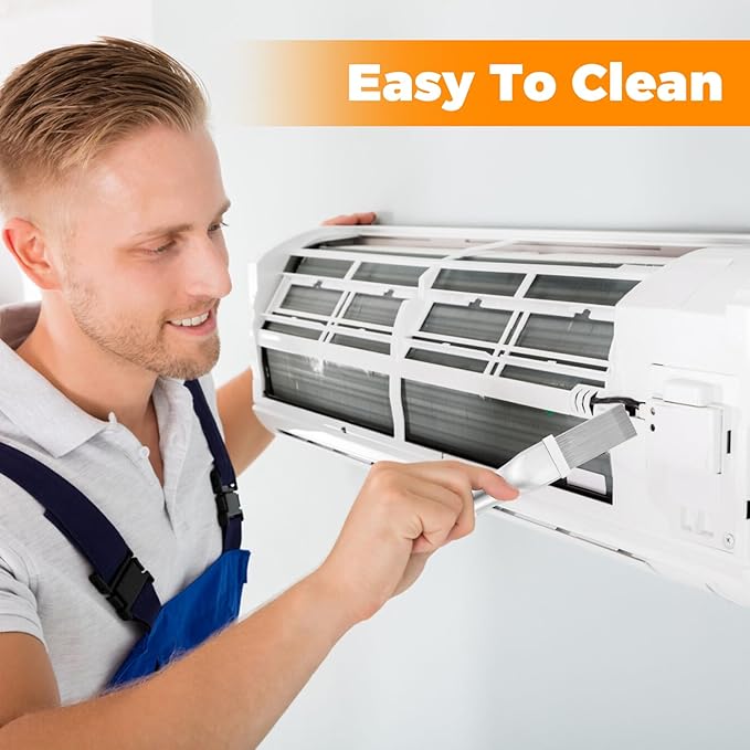 4Pcs Air Conditioner Fin Cleaning Brush Double Sided AC Coil Cleaner Efficient Conditioning Condenser Blade Tool for Home