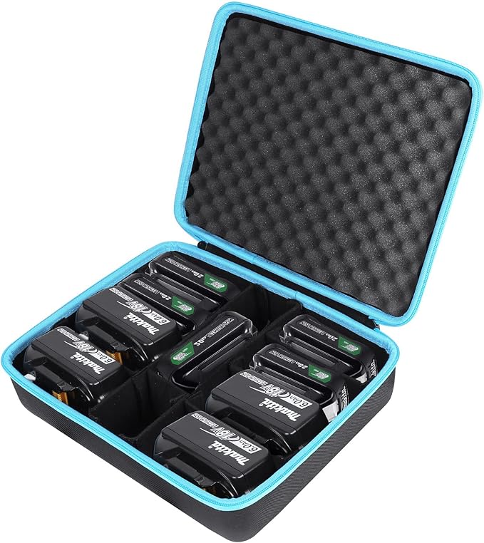 Makita Hard Battery Storage Box Holder - Carrying Case for 12V/18V/40V Battery & Charger