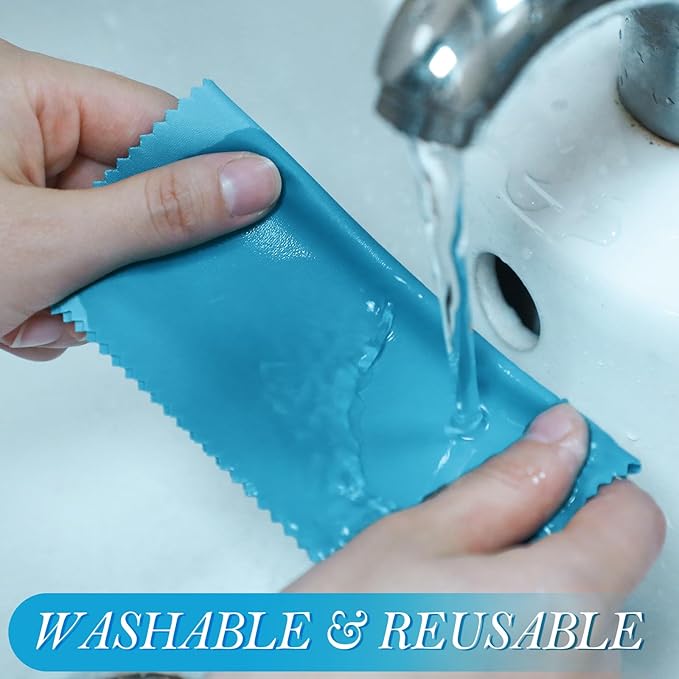 Sumind 100Pcs Eyeglass Cleaning Cloth Bulk 5.5 in Microfiber Glass Cleaning Cloths Eye Glasses Cleaner Wipes Microfiber Cloth for Glasses Phone Camera Lenses Screen Delicate Surfaces(Blue)