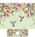 Bird Floral Flowers Dish Drying Mat for Kitchen Counter, 18"x24" Microfiber Absorbent Fast Dry Mat, 2Pcs Dish Mat Faucet Mats Sets, Large Drying Kitchen Mat Kitchen Drying Pad Coffee Bar Decor Gifts