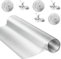 1 Roll Widen Aluminum Metal Crafts DIY Foil 18 Inch x 10 ft x 0.1 mm Thick for Art Project Aluminum Flashing Roll Wide Sheet Multipurpose Metal Sheets for DIY and Crafting Projects (Silver)