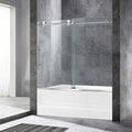 WOODBRIDGE MBSDC6062-C Frameless Sliding Glass Tub Door | 56"-60"W x 62"H | Chrome Finish