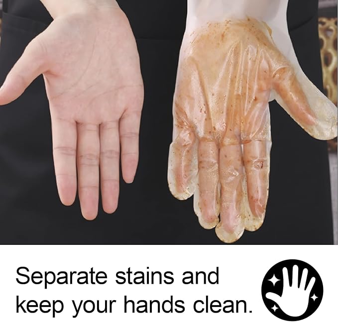 400 Count Disposable Plastic Gloves, Food Safe, Latex-Free & Powder-Free – Waterproof Clear Poly Gloves for Cooking, Cleaning, Food Prep, Pet Care & Household Use, One Size Fits Most House Clean.