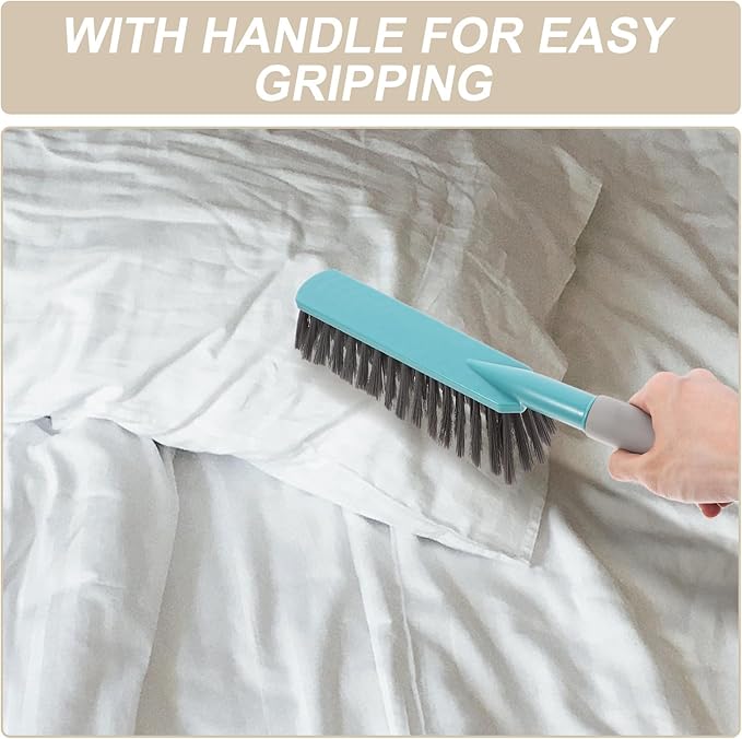 3pcs Soft Bristle Hand Brooms with Long Handles, Household Cleaning Brushes for Carpet, Sofa, and Dust Removal, Multi-Tone Set for Indoor Sweeping and Furniture Care