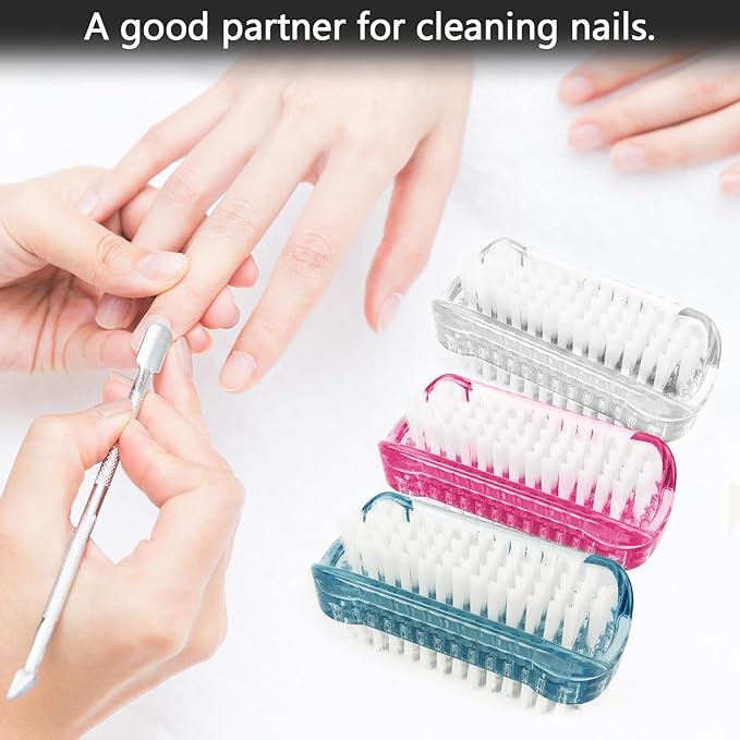 9 Pack Dual-Sided Nail Brush Set, Hand Fingernail Scrub Brushes with Soft and Stiff Bristles, Nail and Toe Cleaning Tool for Women and Men