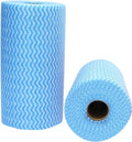 Handi Wipes Reusable Cloth Disposable Cleaning Cloth Kitchen Dish Cloth Dish Towels Dry Blue Washable Wipes Dish Towel Rolls, Soft Durable And Absorbent, 2 Rolls,Total Pack Of 200, Blue