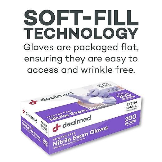 Dealmed Nitrile Gloves – Pallet of Size Medium Disposable Nitrile Gloves, Non-Irritating Latex Free, Multi-Purpose Use for a First Aid Kit and More (84 Cases)