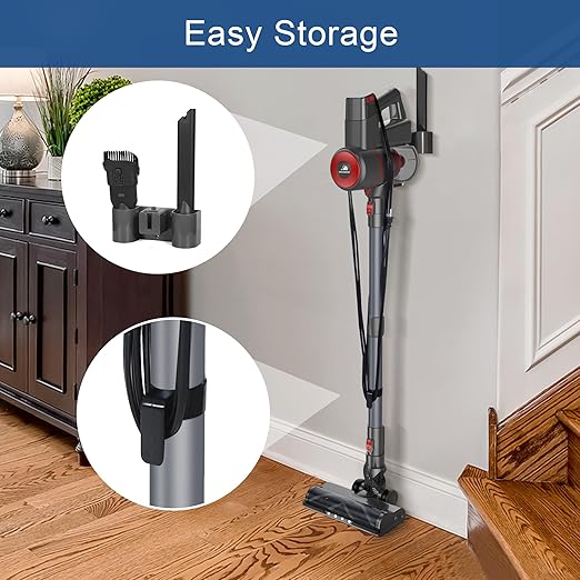 Intercleaner Corded Vacuum Cleaner, 20KPa Powerful Suction with 600W Motor Electric Floor Brush, 4 in 1 Lightweight Bagless Stick Vac with Handheld, for Hardwood Floor Carpet Car Pet Hair
