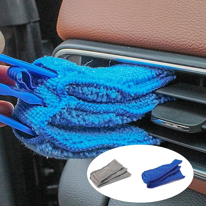 6 Pack Blind Duster Head Replacement Window Blind Cleaner Refill Microfiber Sleeves for Window Blinds Cleaner Duster Brush Blinds Cleaning Tool Air Conditioner Vent Cordless Shade Shutters