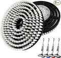 Steam Cleaner Mop Replacement Brush Heads for Shark steam and Scrub mop S7000 S7201 S7005 S7020 S7001C S7000AMZ S8001, Upgraded Scrubbing & Polishing Pads for Deep Cleaning Hard Floors, Black & White