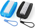 Nail Brush for Cleaning Fingernails, Larbois 2 Pack Two-Sided Extra-Wide Fingernail Brush for Cleaning Stiff Bristles Nail Scrubber Brush Mechanic Hand Scrub Brush with Hanging Rope