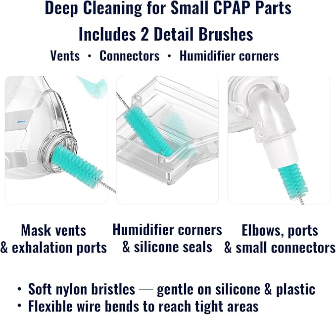 Complete CPAP Cleaning Kit with CPAP Hose Dryer, CPAP Dryer and Cleaning Supplies for 22 mm & 15 mm Tubing, CPAP Hose Cleaner Brush, Collapsible Wash Basin, and 2 Hooks (Ultra)