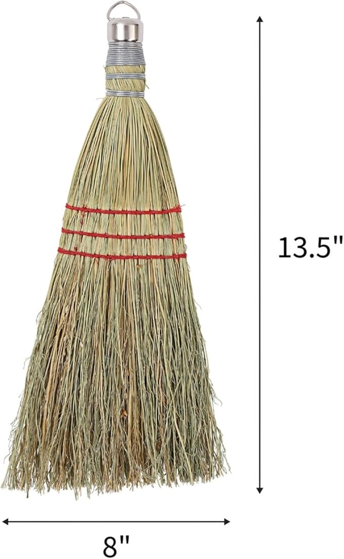 Genuine Joe Whisk Broom, Metal Hang Ring, Natural, 12 Count