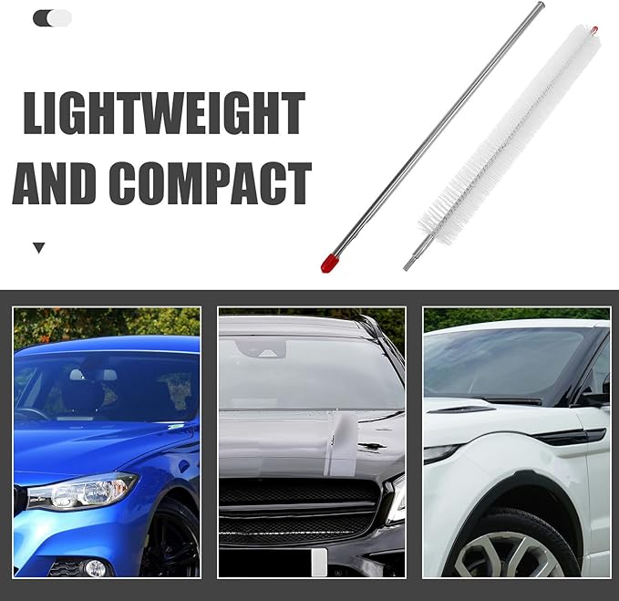 Radiator Cleaning Brush and Dust Removal Tool with Handle, Flexible Car and Truck Radiator Duster for Heat Exchanger Fins and Air Conditioning Vent Cleaning