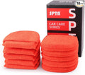 Microfiber applicator pad, Microfiber Sponge, SPTA 10Pcs Ultra-Soft Microfiber Wax Applicator Pads, Cleaning Pads with Finger Pocket Wax Applicator for Applying Wax, Sealants