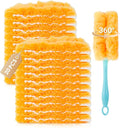 Extendable Duster Kit with 6FT Telescoping Handle & 12 PCS Duster Refills, 360° Disposable Microfiber Pads for Home Cleaning, Ceiling Fan, Blinds, Furniture (Duster Refill Only(20 PCS))