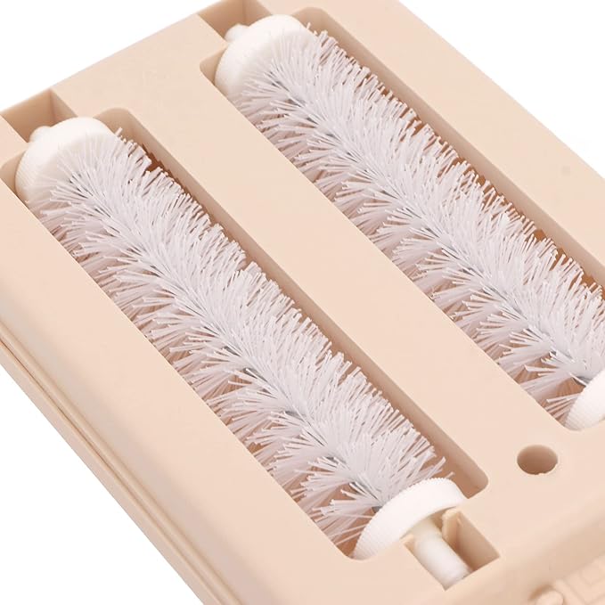 Handheld Carpet Sweeper, Double Roller Short Handle Dust Cleansing Brush Manual Sweeping Brush for Bed Clothes Desktop Carpet Sofa