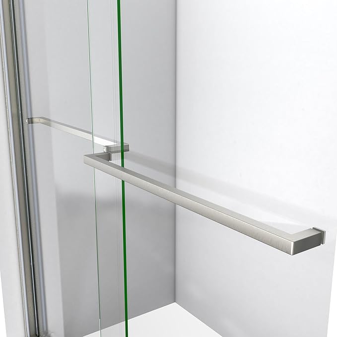 DreamLine Sapphire 56-60 in. W x 76 in. H Semi-Frameless Bypass Shower Door in Brushed Nickel, SHDR-6360762-04