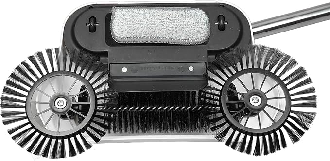 Aramox Hand Push Sweeper Mop for Hardwood Floors, Manual Cordless Floor Cleaner with Soft Brush, Wet Dry Sweep for Home Environment