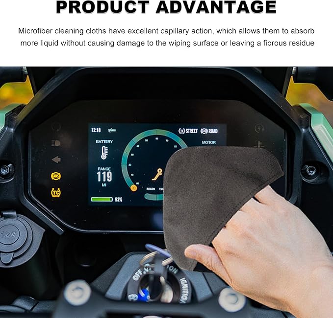 Car Screen Cleaner, Soft Microfiber Cloth Touch Screen Wipe Square Cleaning Tool, Reusable Scratch-Free Cleaning Pads for Vehicle Dashboard LCD Display Laptop Tablet