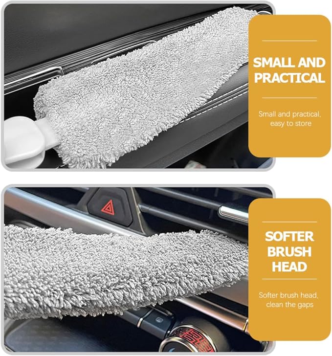 Car Air Vent Cleaning Brush Car Detailing Air Outlet Duster for Interior Vent Dust Removal Soft Bristle Automotive Brush for Precise