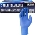 Cestus 5 Mil Nitrile Gloves Disposable Latex Free, Chemical Resistant, Mechanic, Food Prep, Tattoo, Cleaning, Bulk