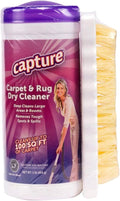 Capture Carpet & Rug Dry Cleaner w/Brush - Dogs & Cats Pet, Home, Car, Carpet Cleaner Powder - Strength Odor Eliminator, Stains Spot Remover, Non Liquid & No Harsh Chemical (1 lb)