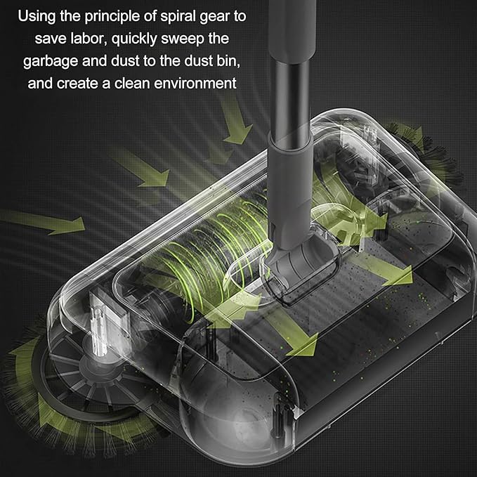 TOPINCN Hand Push Sweeper, Carpet Sweeper Wet Dry Vacuum Cleaner Hand Push Sweeping Vacuum Cleaner Non Electric Sweeper Mop Manual Floor Sweeping Mopping Machine for Hardwood Floor Hair
