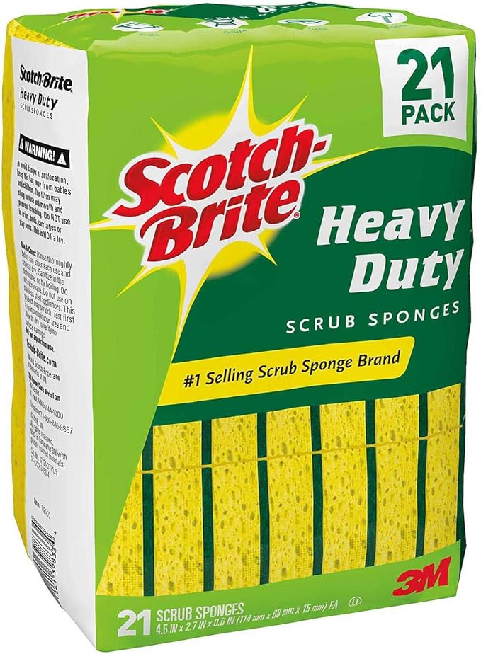 Scotch-Brite Heavy Duty Scrub Sponge, 21 Count