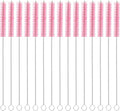uxcell 15Pcs Drinking Straw Cleaning Brushes, 8" x 3/8" Nylon Bristles Long Straw Brush Pipe Cleaner for Washing Straws Pot Spout, Sippy Cup, Bottle and Tube (Pink)