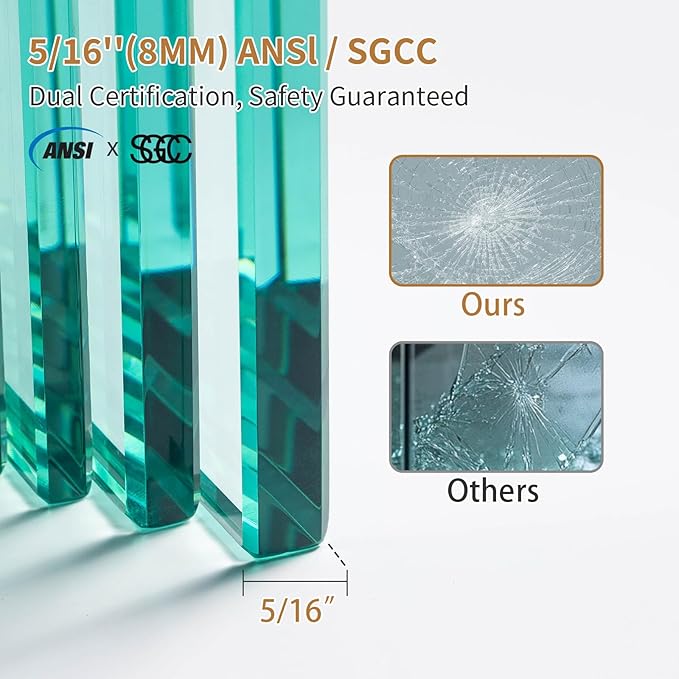 Frameless Shower Door,56-60" W x 74" H Double Sliding Glass Shower Door with 5/16" (8mm) SGCC Thick Tempered Clear Glass Shower Door,Soft Close System&Explosion-Proof Film Nano Coating,Brushed Gold