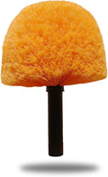 Orange Twist-On Cobweb Duster Head Brush, Fits Standard 3/4 inch Threaded Poles, Attachment Brush, Spider Web Duster Brush for Outdoor & Indoor Cleaning - 1 Pack