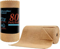80 Pack Microfiber Cleaning Cloth Roll,Lint Free Rags & Tear Away Reusable Towels Washable Scratch,Ultra Absorbent Dish Rags(12" x 12") for Car Kitchen Home Garage-Dark Coffee