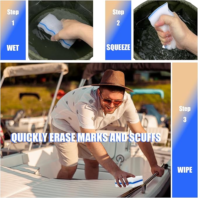 Boat Scuff Erasers Boat Cleaner Boat Sponge for Cleaning Streak Deck Marks Magic Boating Accessories Wave Styles