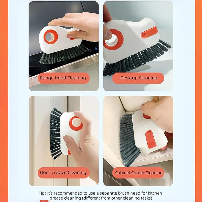 2-in-1 Window Groove Cleaning Brush, 2026 Upgraded Window Track Cleaner Tool, Handheld Dead Corner Gap Scrubber for Home & Commercial Use, Ideal for Window Slots, Sliding Door Tracks & Narrow Crevices