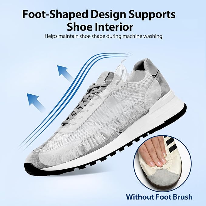 Shoe Washing Bag Cleaning Brush (2-Pack) – Interior Shoe Cleaner for Washing Machine Use, 360° Deep Clean Tool for Sneakers & Tennis Shoes