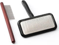 Carpet Rake Sheepskin Wool Brush and Sheepskin Brush Cleaner Comb, More Suitable for Pile Carpets/Rugs, for Carding Fur, Restore Carpets Softness and Texture (Black, 2PCS(Big+ Small)