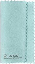 50pcs Jewelry Cleaning & Polishing Cloth for Silver,Gold,Platinum,Easy to Carry,Wipe and Care.Pre-Treated Ultrasoft Fabric with Tarnish Remover Jewelry Cleaner(3x3 Aqua Blue)